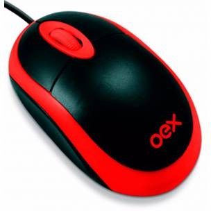 MOUSE USB PRETO/VERMELHO (MS103)