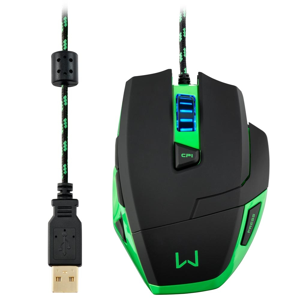 MOUSE USB GAMER 6 BOTOES 3200DPI COM LED (MO245)