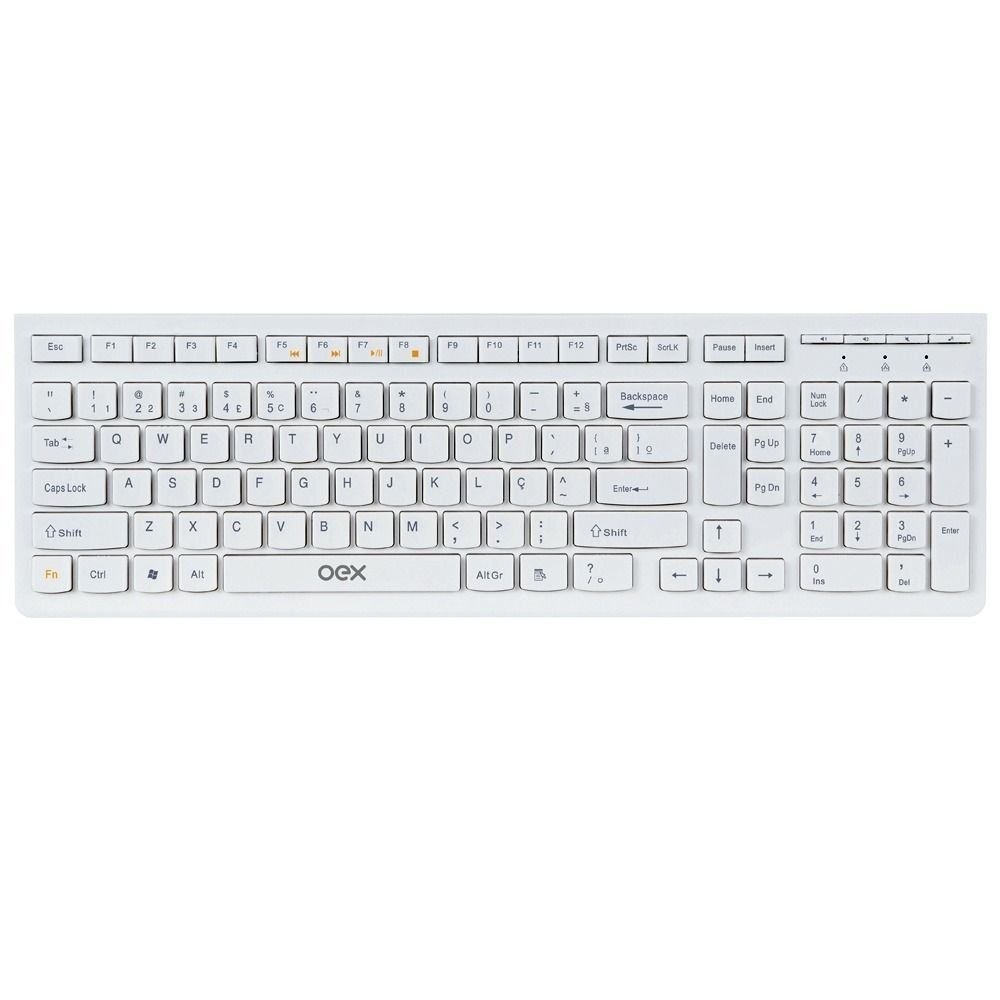 TECLADO USB FLAT ULTRASLIM USB BRANCO TC300