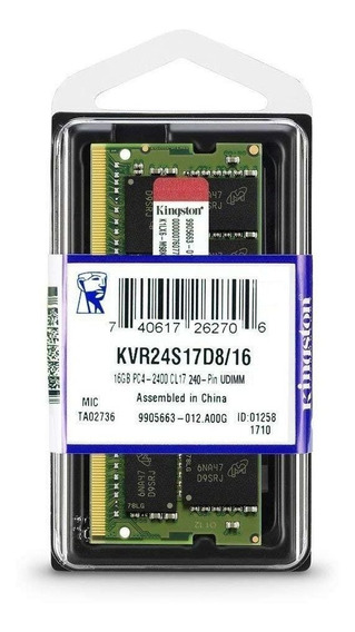 MEM P/NB DDR4 16GB/2400 KINGSTON (KVR24S17S8/16)