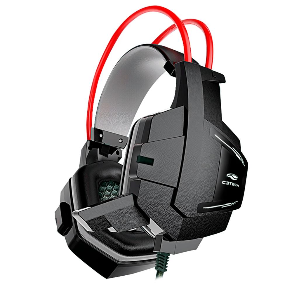 HEADSET GAMER C/ MICROFONE SPARROW PRETO/VERMELHO PH-G11BK