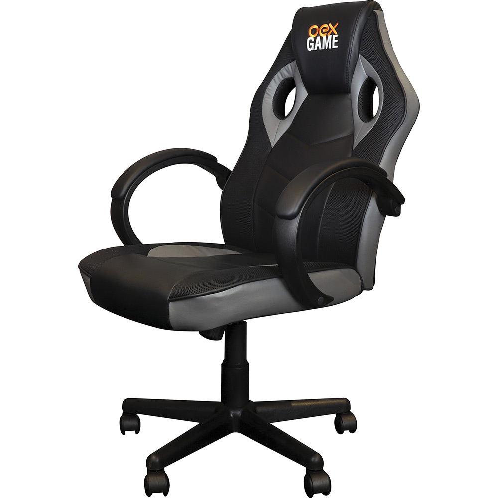 CADEIRA GAMER OEX PRETO/CINZA GC200