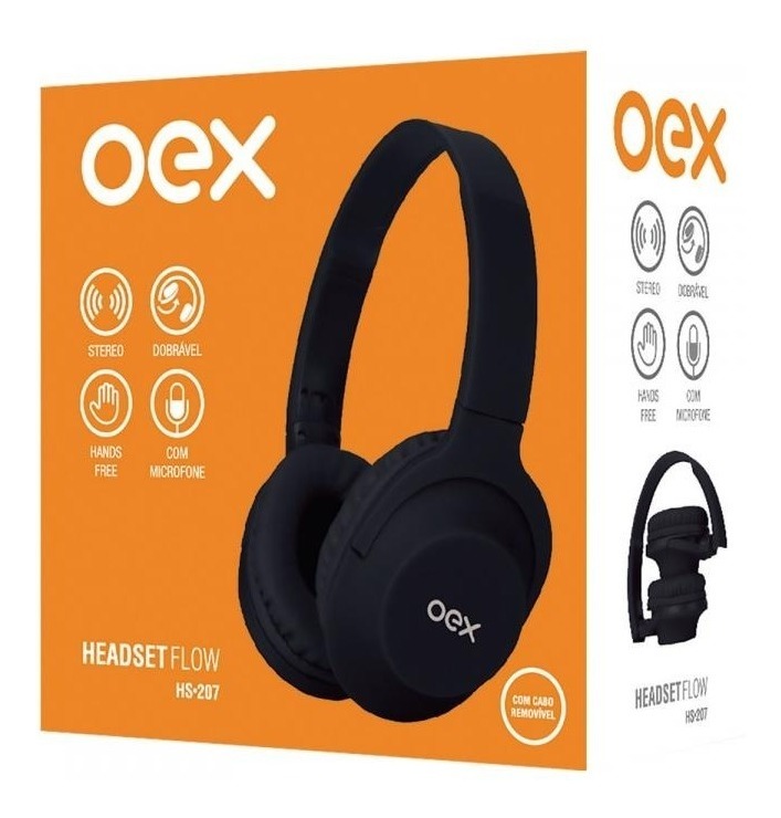 HEADSET FLOW PRETO HS207