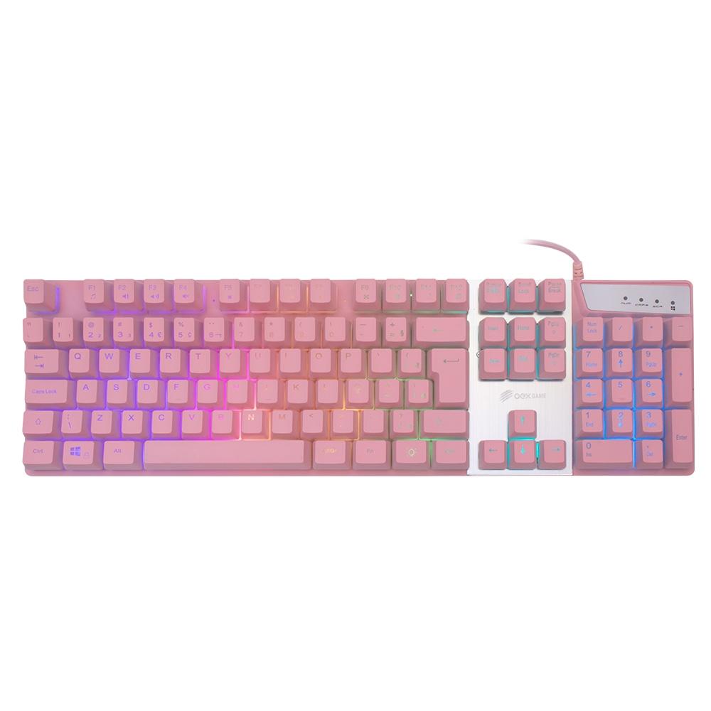 TECLADO GAMER PRISMATIC ROSA (TC205)