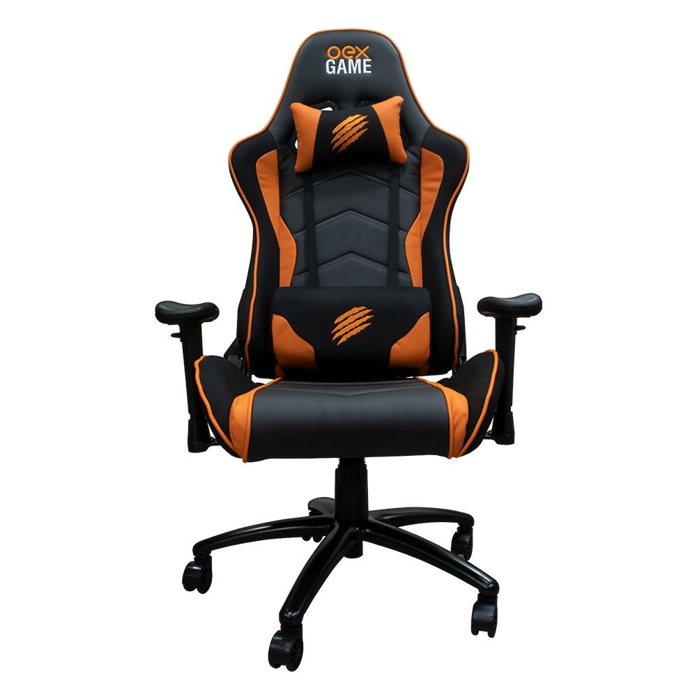 CADEIRA GAMER OEX BLACK/ORANGE GC400