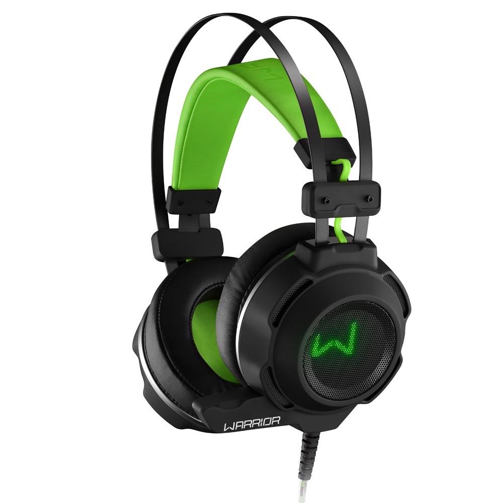 HEADSET GAMER WARRIOR USB E P2 COM LED VERDE (PH225)