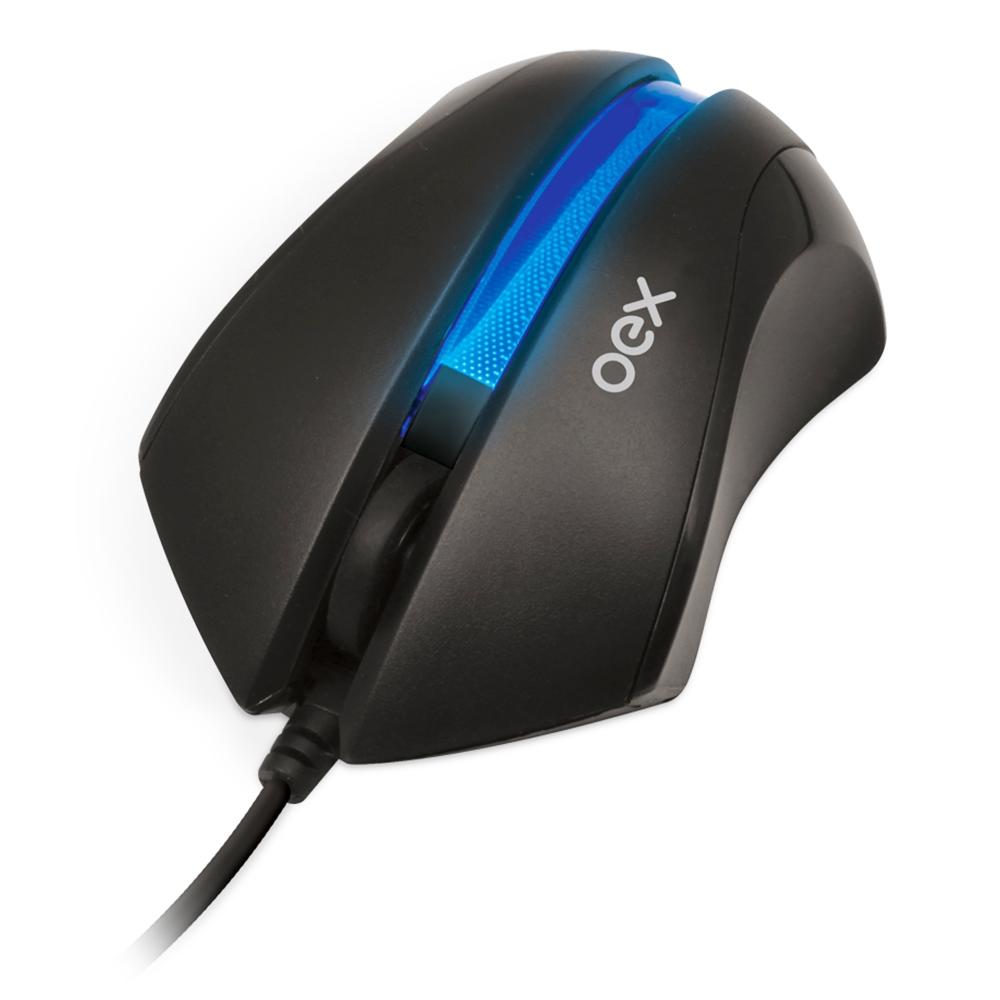 MOUSE USB LIGHTING AZUL MS302