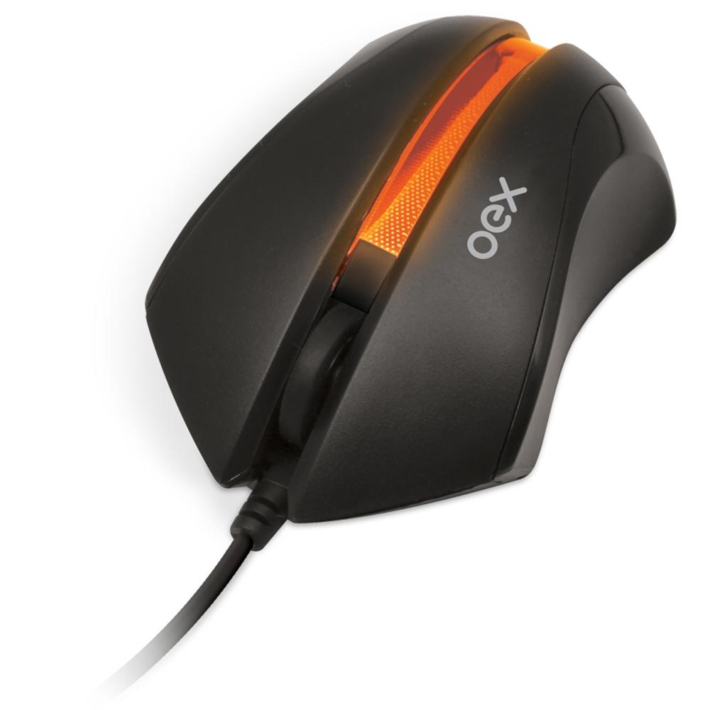 MOUSE USB LIGHTING LARANJA MS302