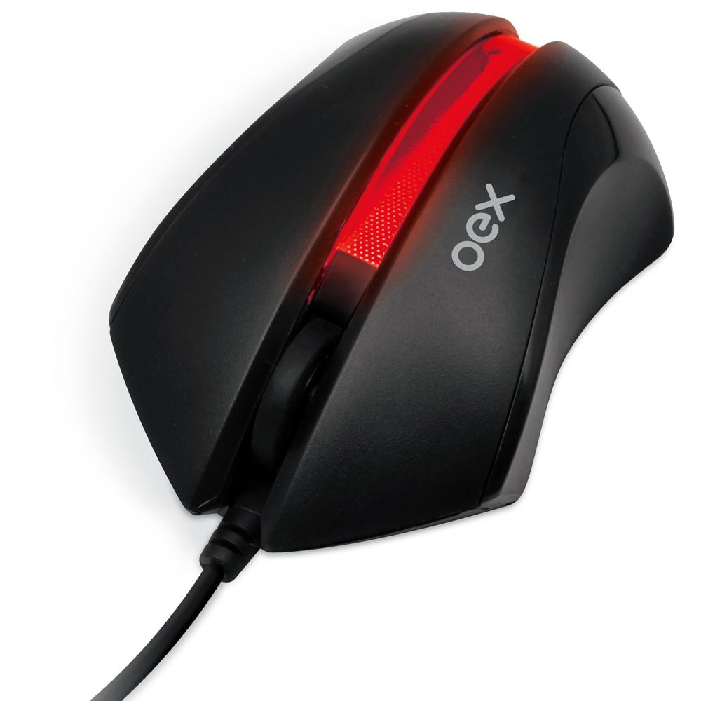 MOUSE USB LIGHTING VERMELHO MS302