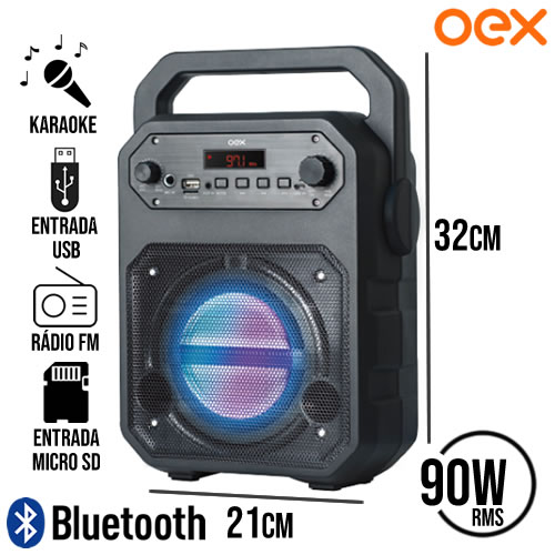 CX SOM PORTATIL BLUETOOTH FUN PRETO SK415