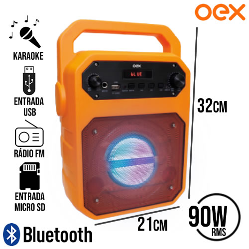 CX SOM PORTATIL BLUETOOTH FUN LARANJA SK415