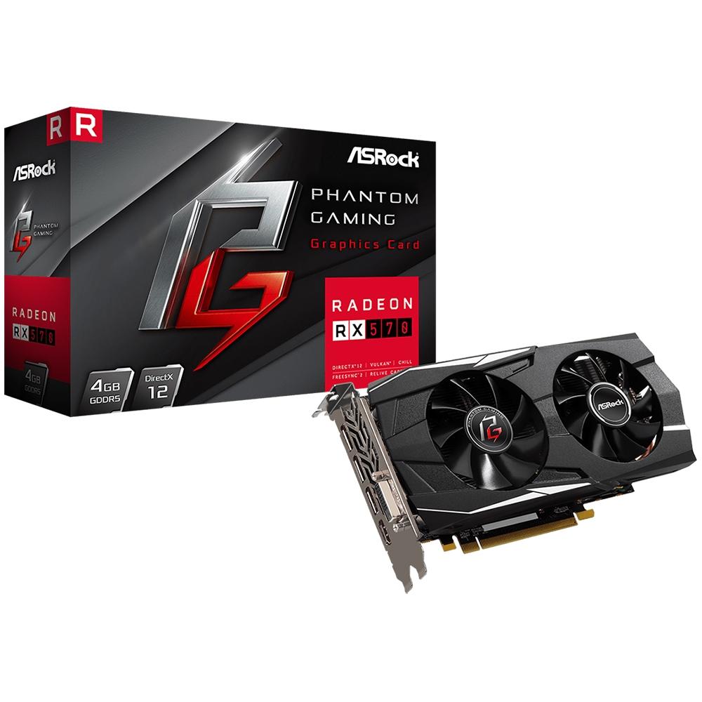 PLACA DE VIDEO 4 GB RX 570 RADEON GDDR5 PHANTOM GAMING D
