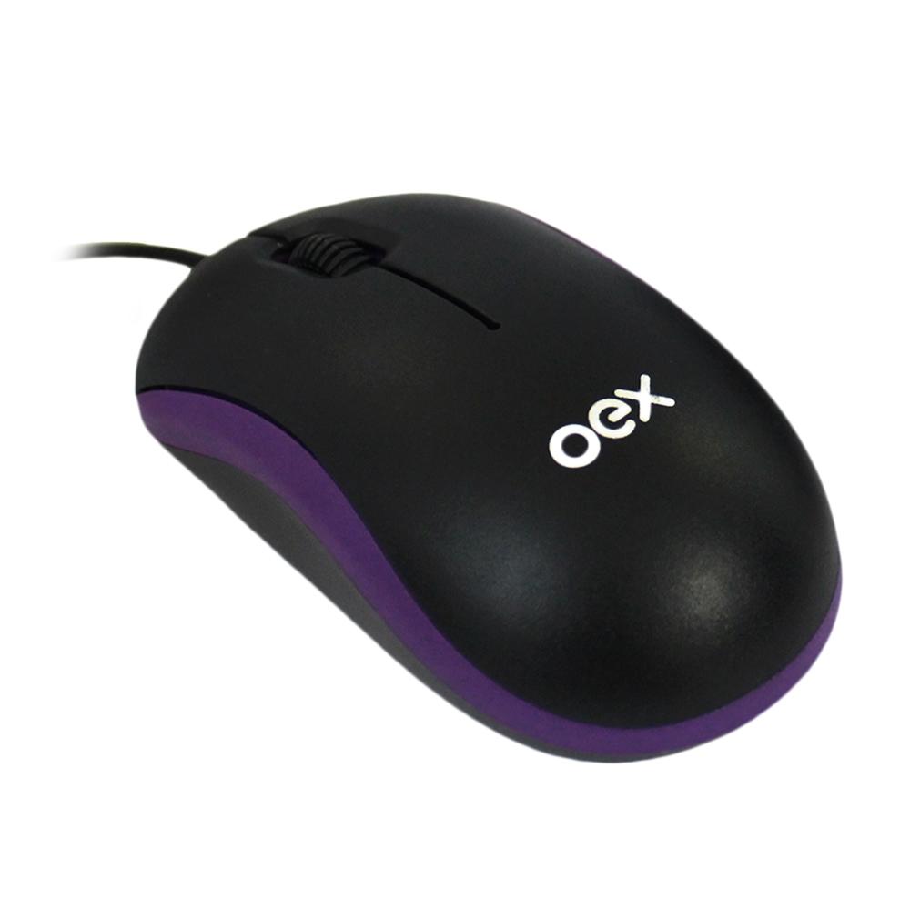 MOUSE USB PRETO/ROXO           (MS103)