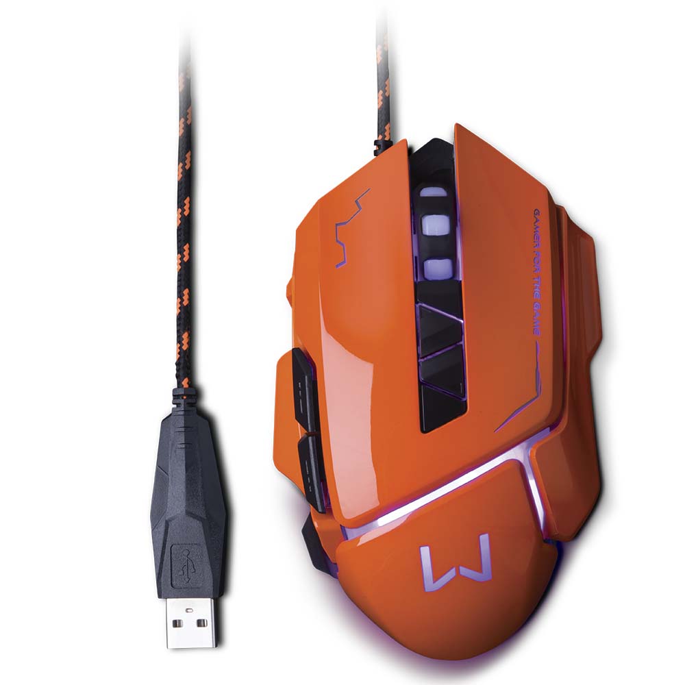 MOUSE USB GAMER WARRIOR IVOR 7 BOTÕES 3200DPI (MO263)