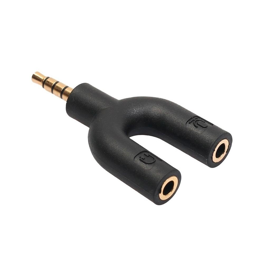 ADAPTADOR COM PLUG 2XP2 AUDIO E FONE PRETO - 8096