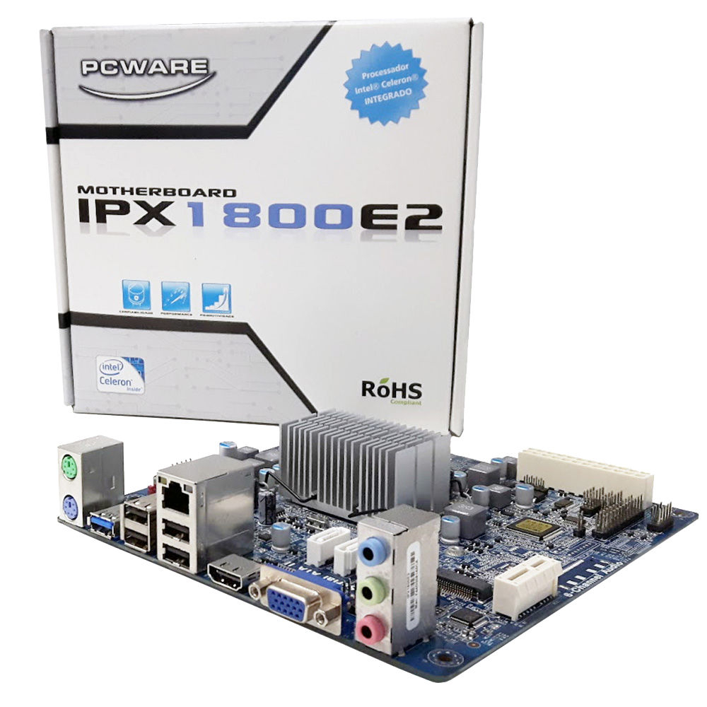 PLACA MAE PCWARE IPX1800E2 CELERON DUAL-CORE 2.41GHZ