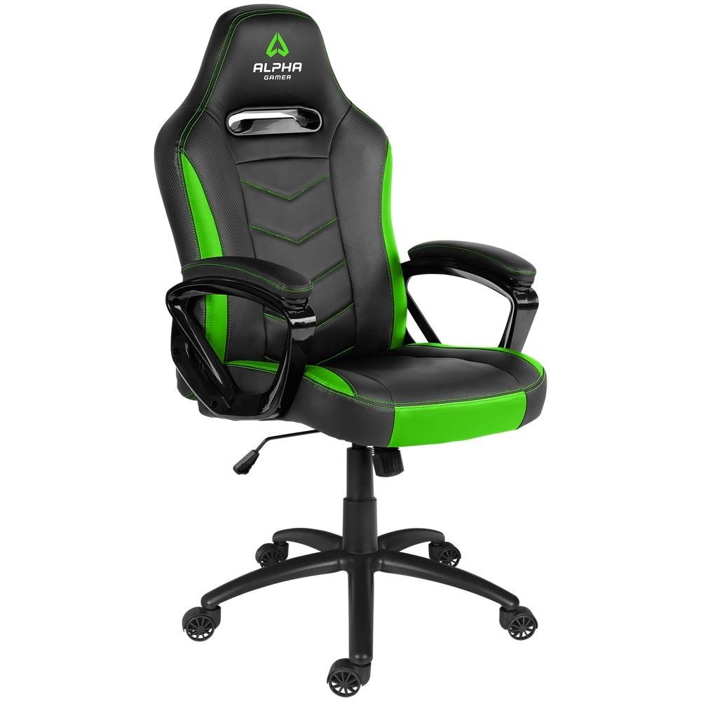 CADEIRA GAMER ALPHA GAMER KAPPA BLACK GREEN