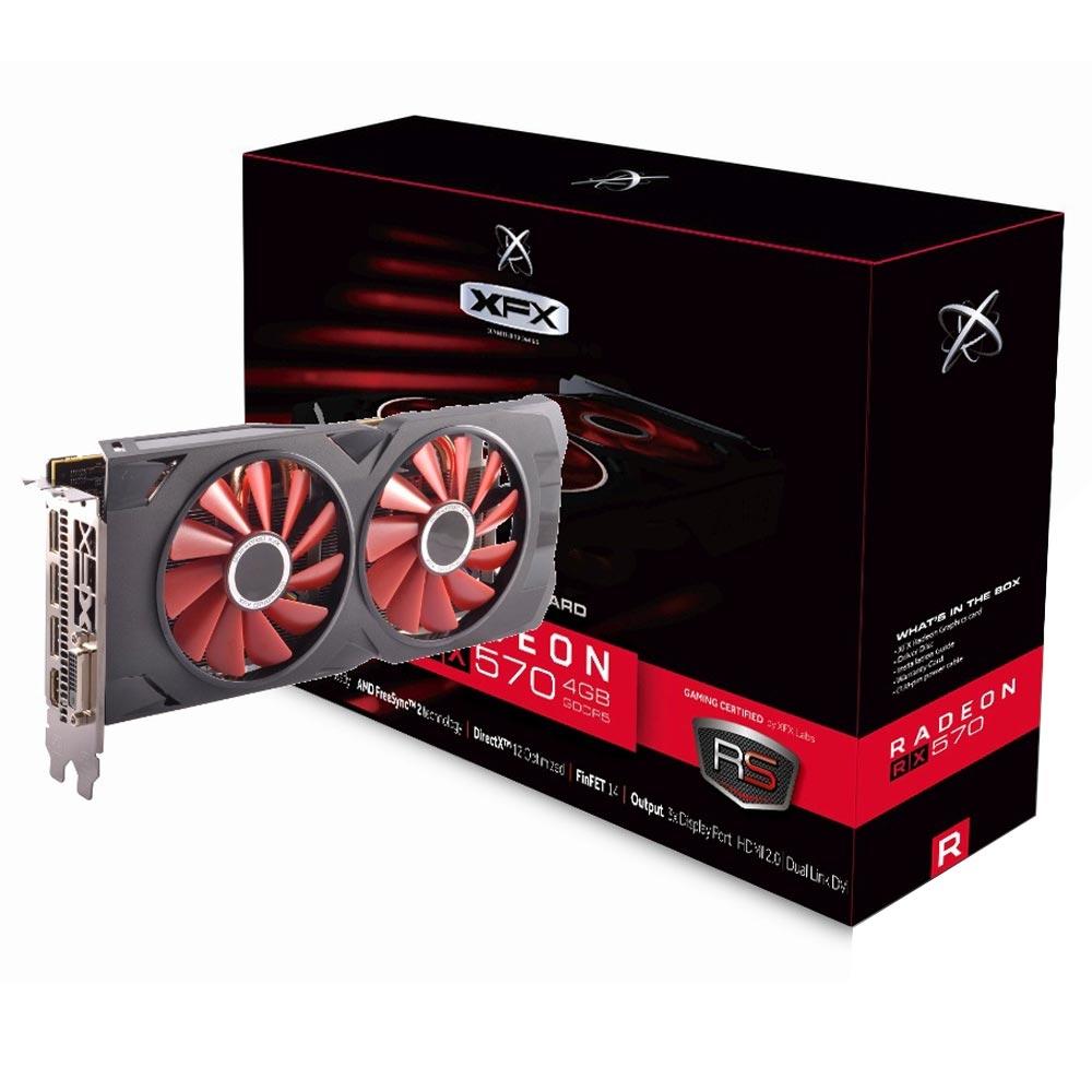 PLACA DE VIDEO 4 GB RX 570 RADEON GDDR5 RS XXX ED OC+(RX-570P4DFD6)