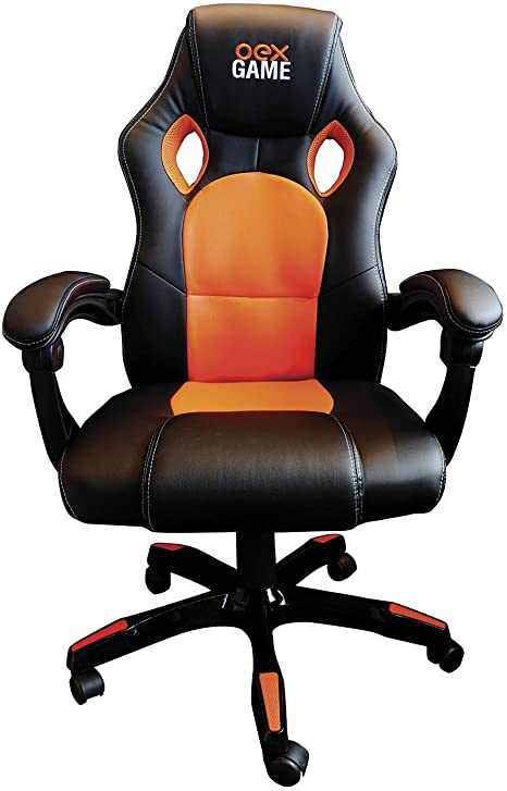 CADEIRA GAMER OEX PRETO/LARANJA GC200