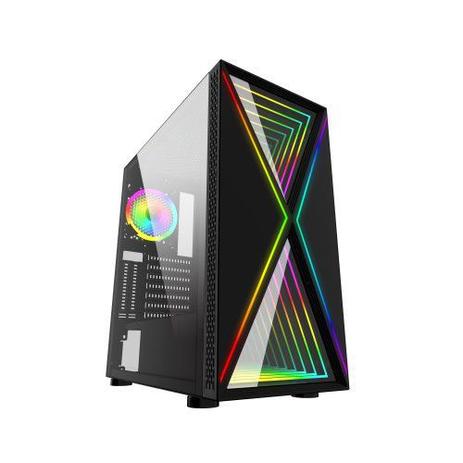 GABINETE GAMER BLUECASE BG-034 PULSE PRETO