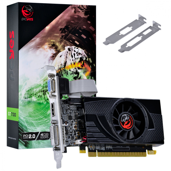 PLACA DE VIDEO 4 GB GT 730 GEFORCE DDR5 (PA7304DR564LP)
