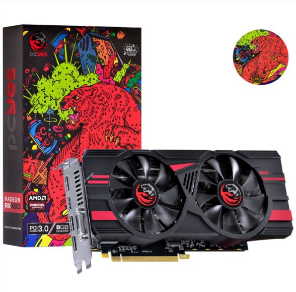 PLACA DE VIDEO 8 GB RX 580 RADEON GDDR5 (PJ580RX25608G5DF)