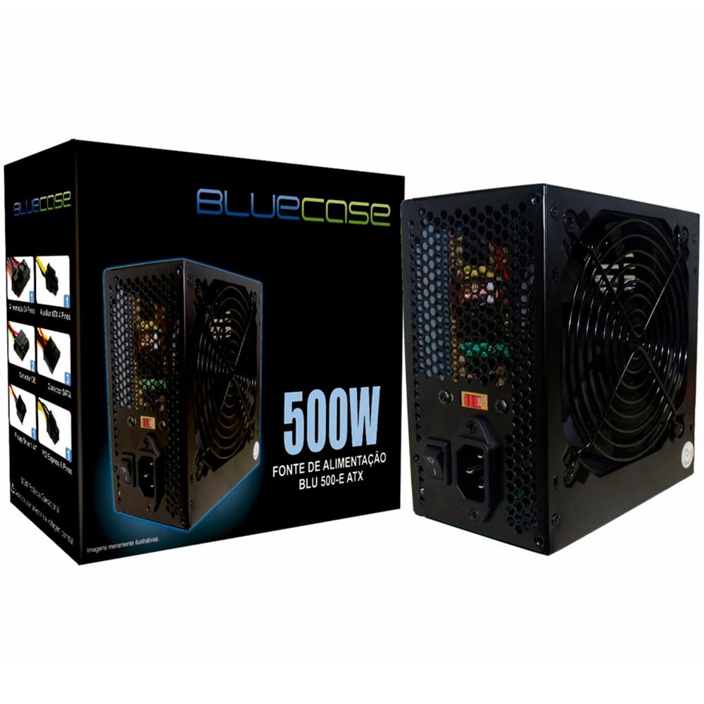 FONTE ATX  500W REAL BLUECASE - BLU500-E