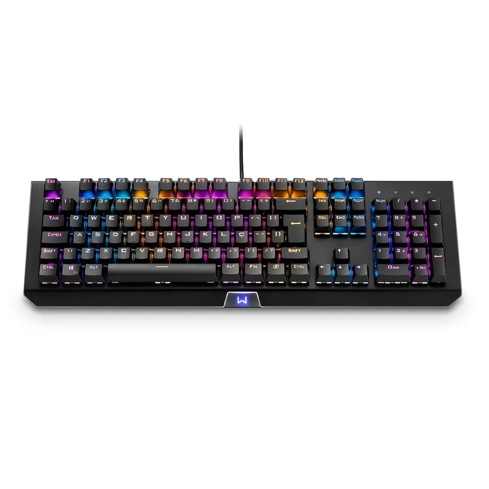 TECLADO GAMER WARRIOR KANE MECANICO,RGB E MACRO (TC235)
