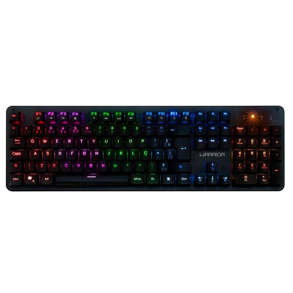 TECLADO GAMER WARRIOR DUNKY MECANICO LED RAINBOW (TC248)