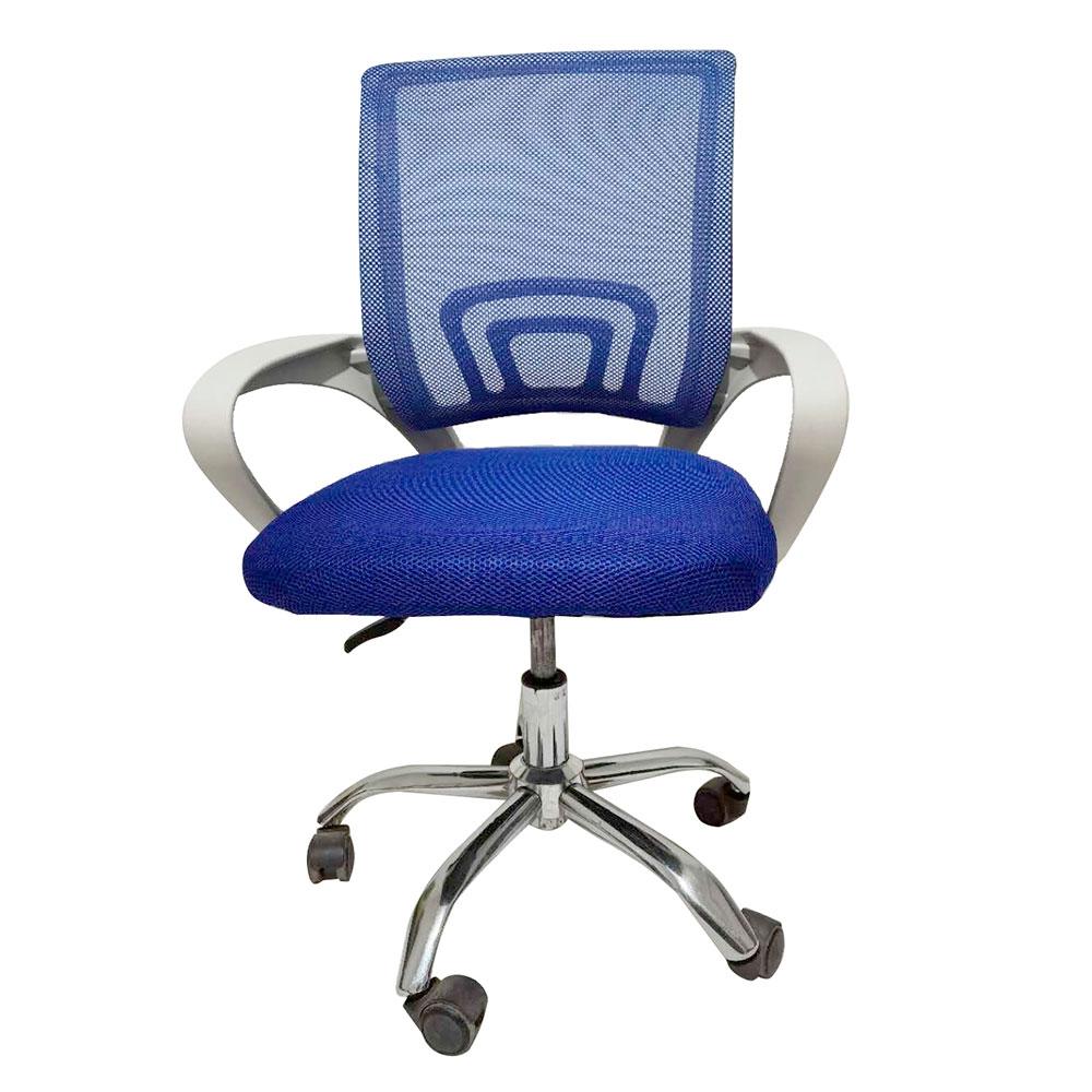 CADEIRA ESCRITORIO PCTOP HOME OFFICE FIT BRANCA/AZUL SE1001