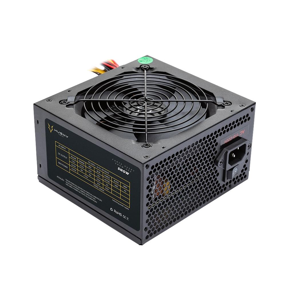 FONTE ATX 500W HUSKY SNOW 80 PLUS WHITE PSU-HSN-500