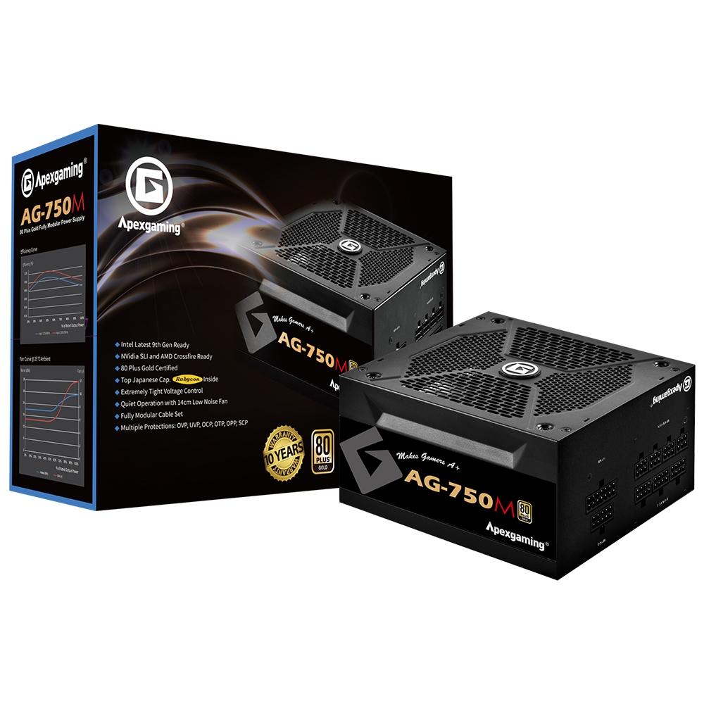 FONTE ATX 750W APEX GAMING POWER SUPPLY 80 PLUS AG-750M
