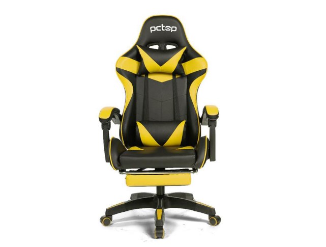 CADEIRA GAMER PCTOP RACER AMARELA SE1006E