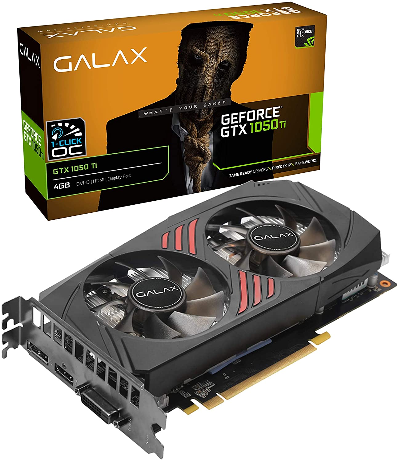 PLACA DE VIDEO 4 GB GTX 1050TI GEFORCE OC DDR5 (50IQH8DSQ3CC)