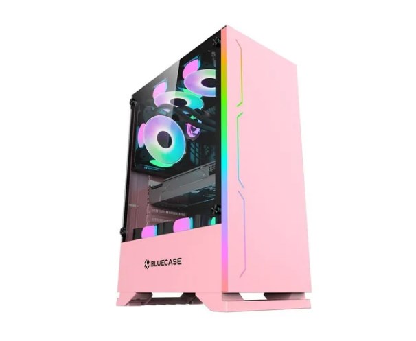 GABINETE GAMER BLUECASE BG-028PKB ROSA