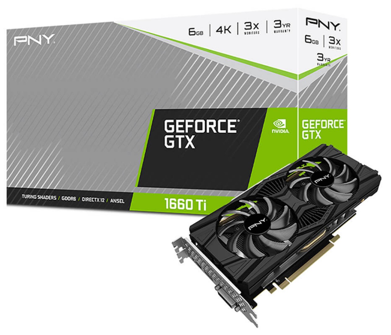 PLACA DE VIDEO 6 GB GTX 1660TI GEFORCE DDR6 VCG1660T6DFPPB