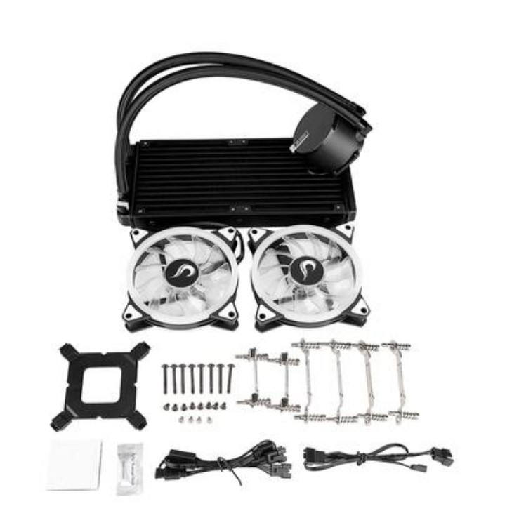 COOLER P/PROC Rise Mode Gamer Black, RGB, 240mm, - RM-WCB-02-RGB