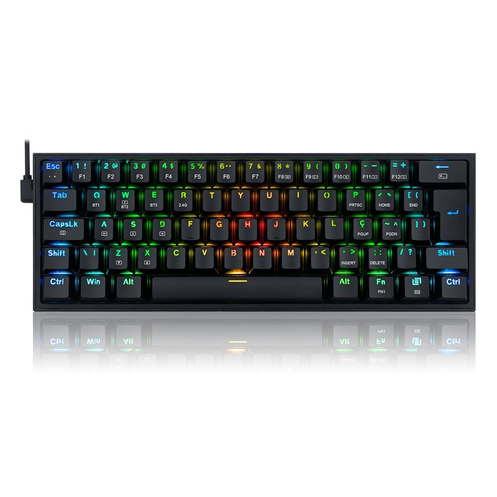 TECLADO MECANICO GAMER FIZZ PRO RGB PRETO