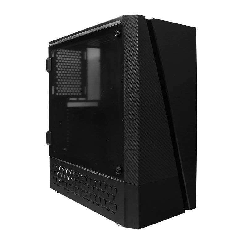 GABINETE GAMER BG-018 STORM PRETO BLUECASE - S/ FONTE / LED RGB / VIDRO / USB 3.0 / MICRO-ATX / MINI-ITX