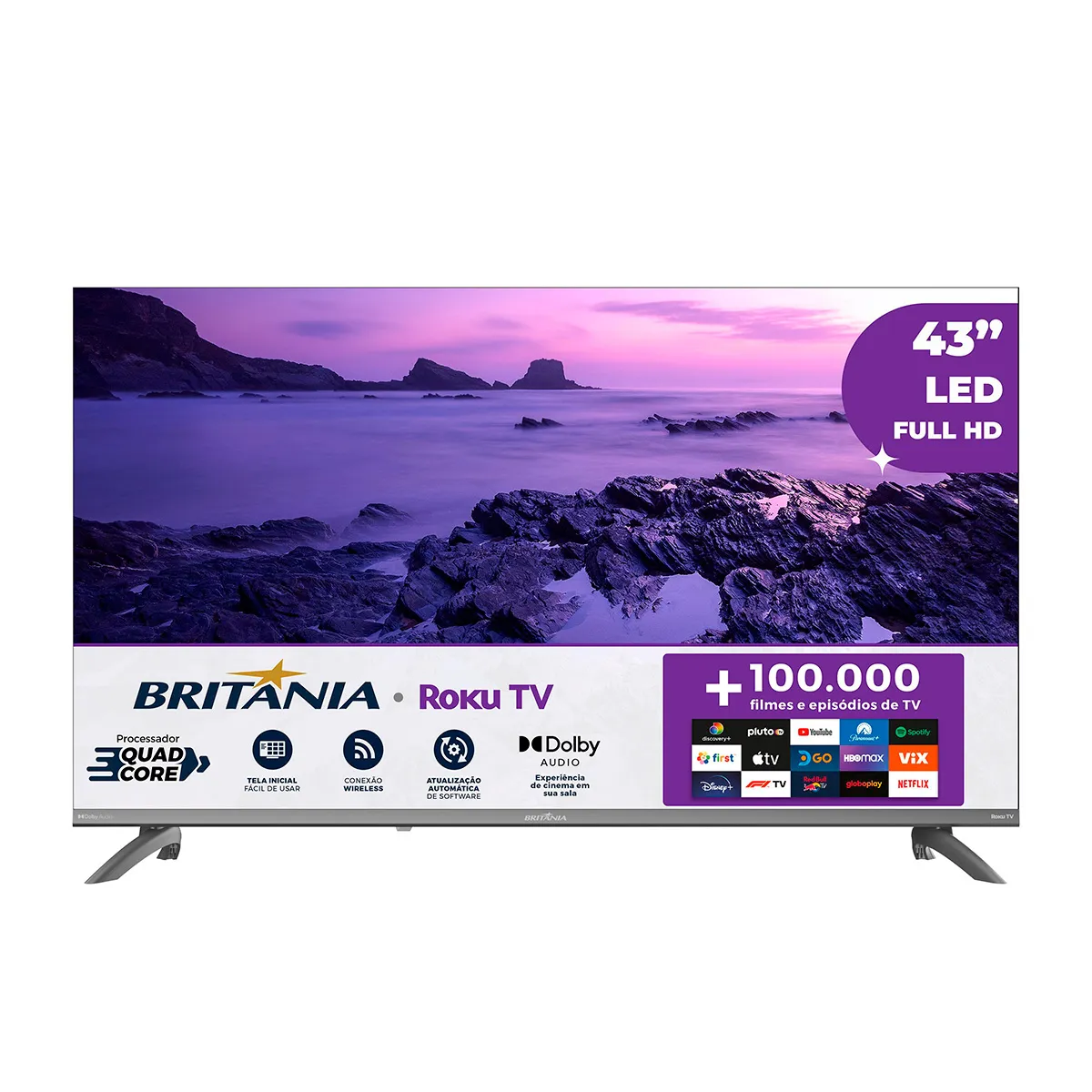 TV BRITANIA 43 SMART LED ROKU B43CRA