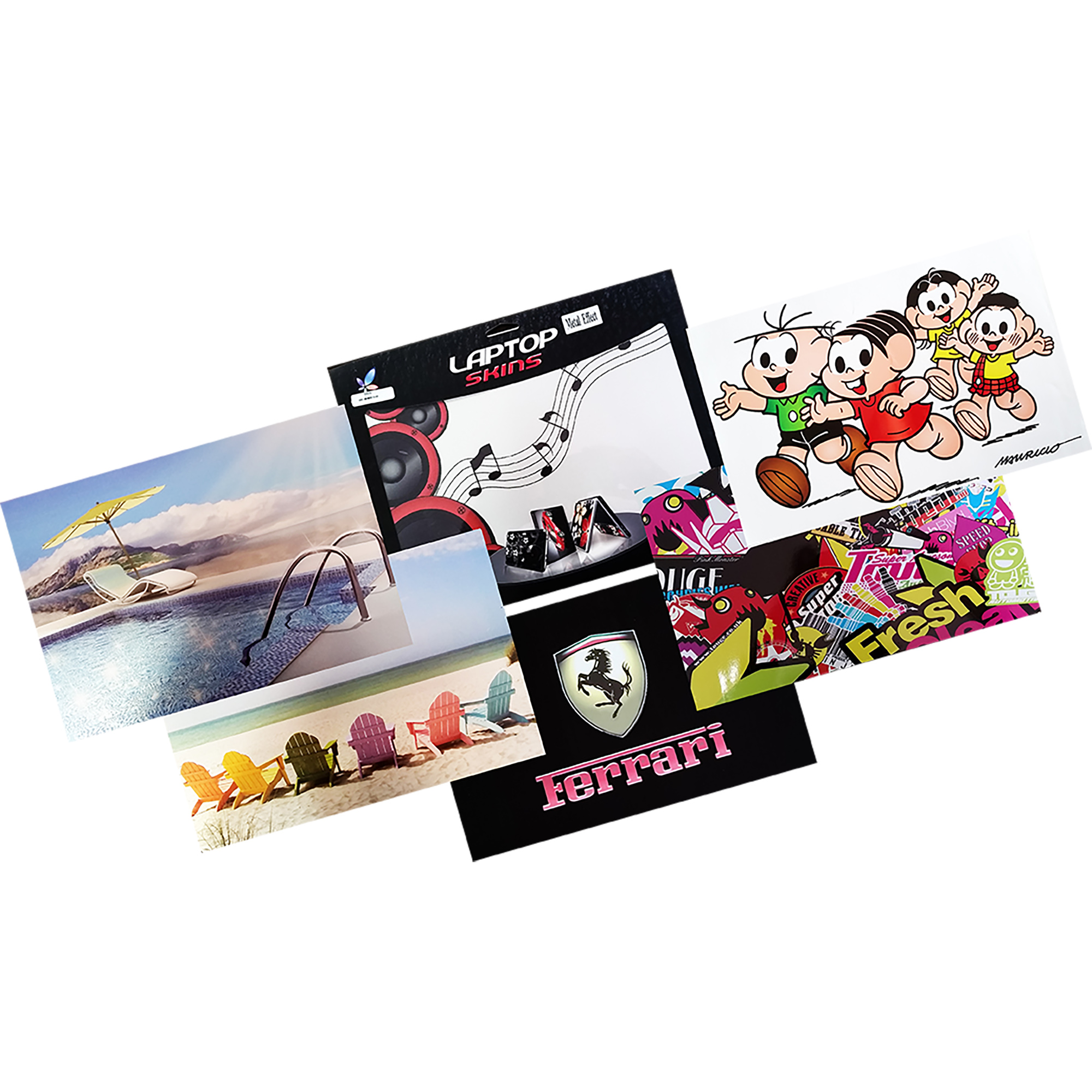 SKIN P/NOTEBOOK DIVERSAS ESTAMPAS 23,5X37