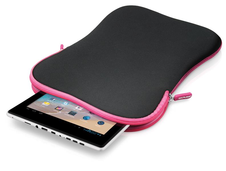 CASE TABLET 10" NEOPRENE PRETO E ROSA (BO178)
